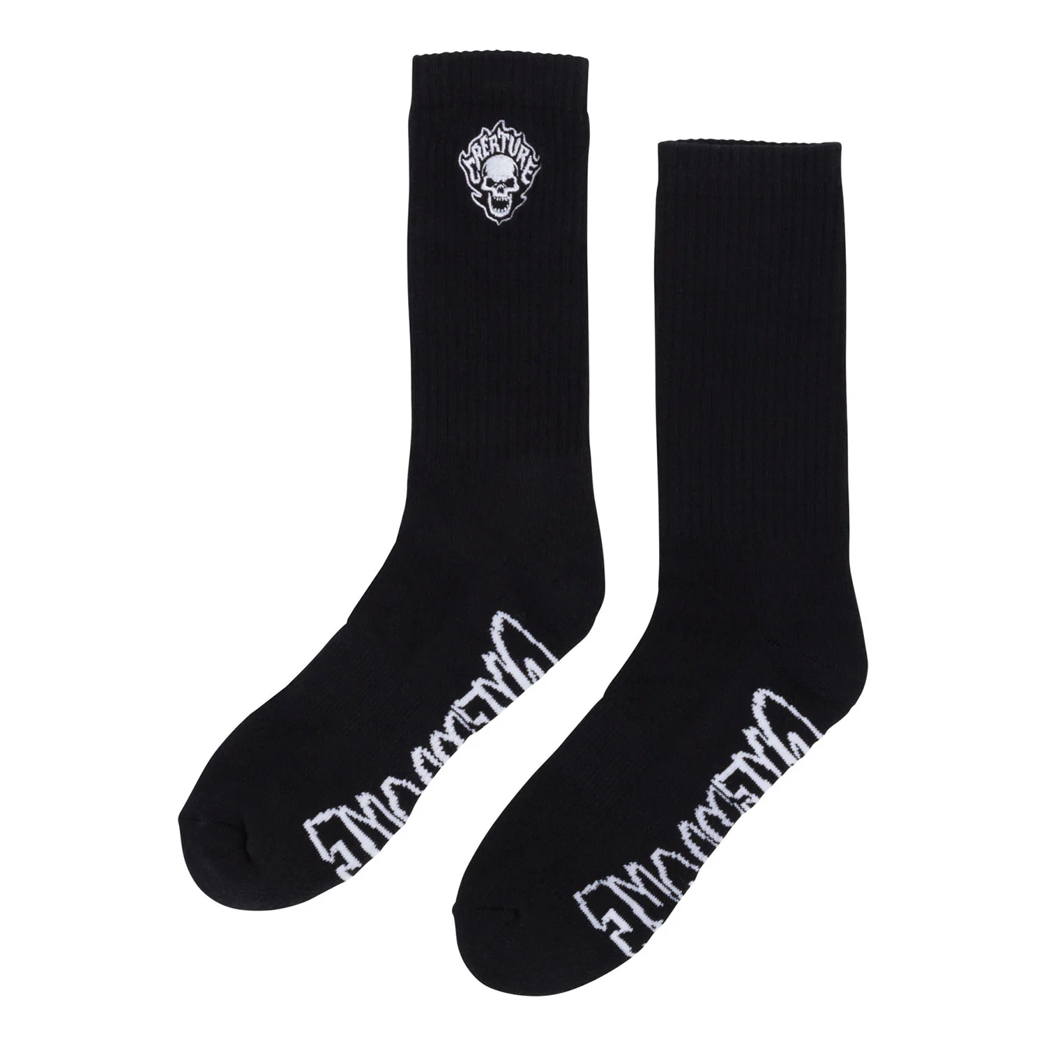 Creature Skateboards Socks Bonehead Flame Crew Yellow/Green Fade - Image 2