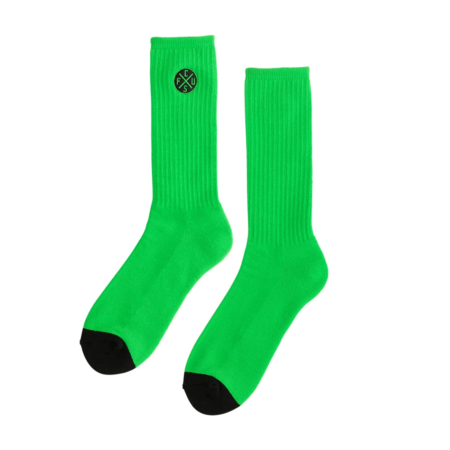 Creature Skateboards Socks Contrast Crew Green