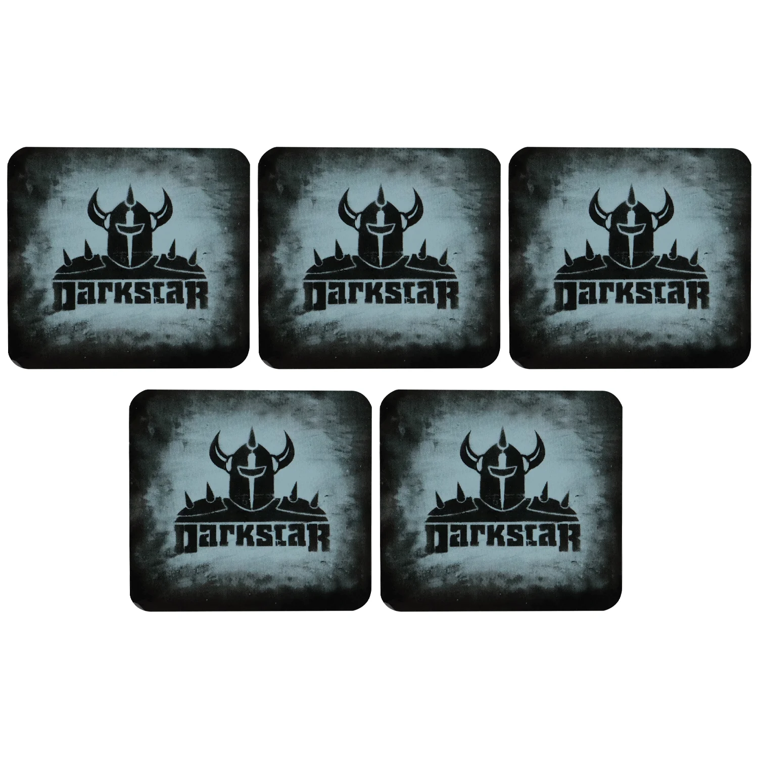 Darkstar Skateboard Sticker Urethane Faded Knight Grey 2.75" x 3" 5-Pack
