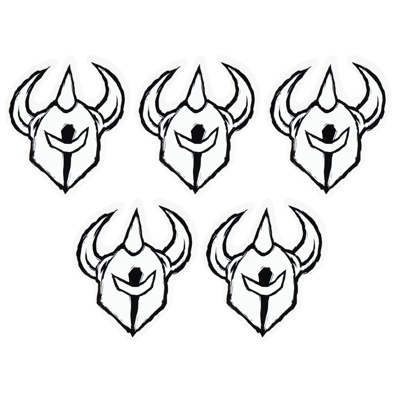 Darkstar Skateboard Sticker Urethane Knight Crest White 3" x 3" 5-Pack