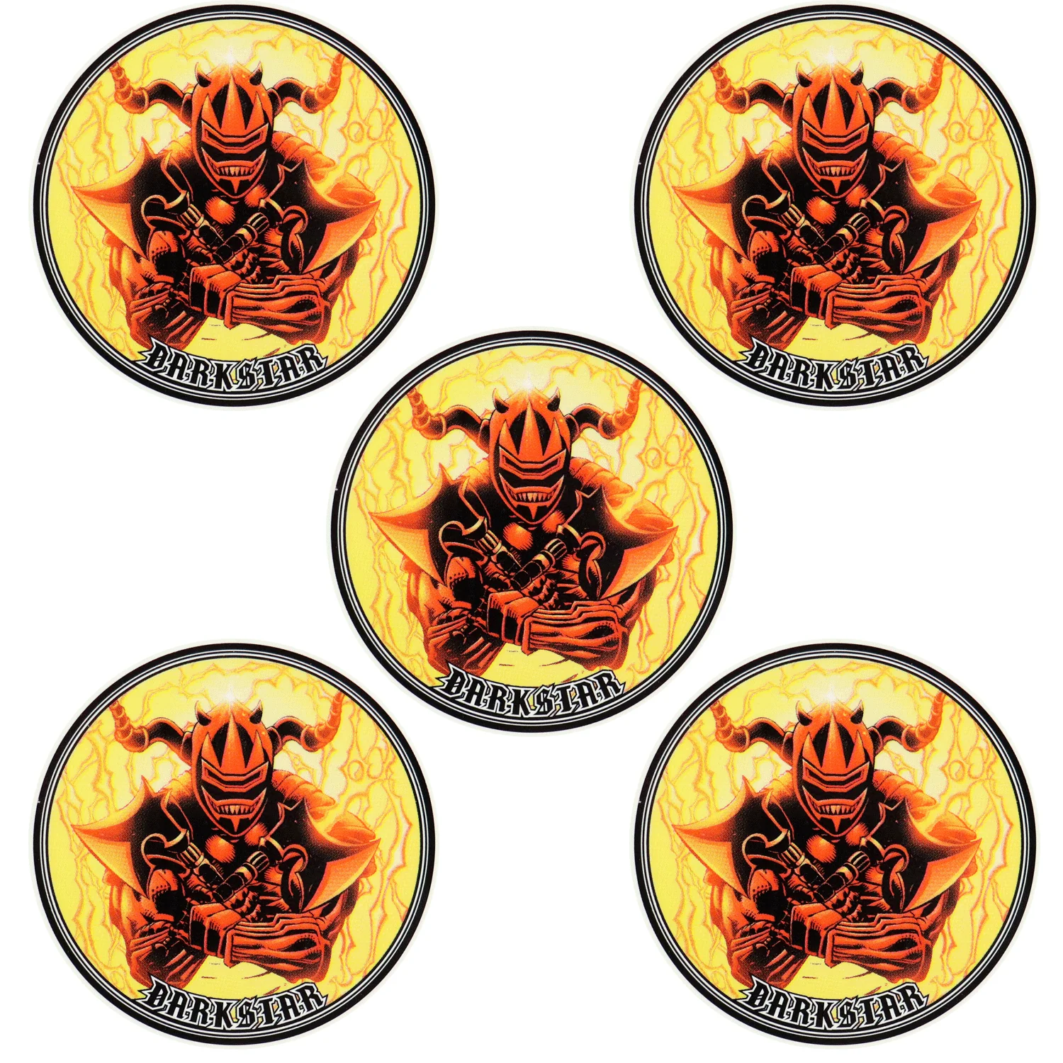 Darkstar Skateboards Sticker Circle Fire 3" x 3" 5-Pack