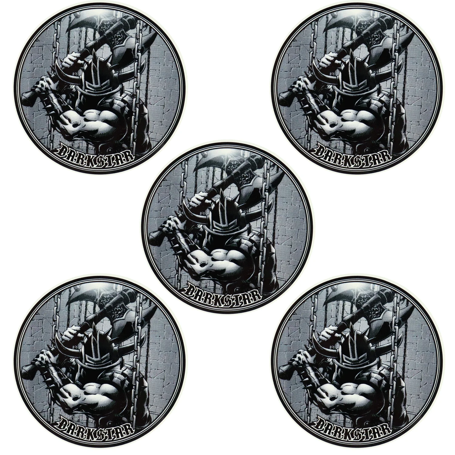 Darkstar Skateboards Sticker Circle Greed 3" x 3" 5-Pack