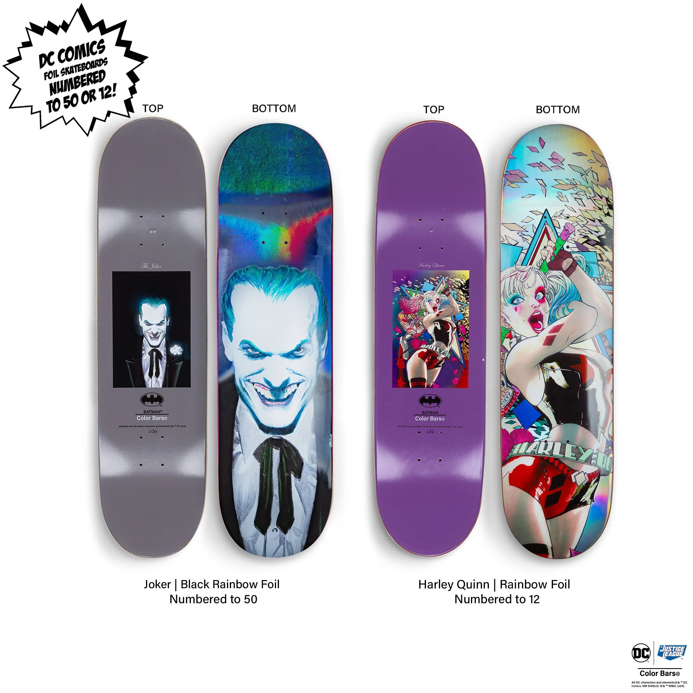 DC Comics Blind Bag Skateboard Deck by Color Bars - Limited Edition, Ultra Rare Foils - Image 4