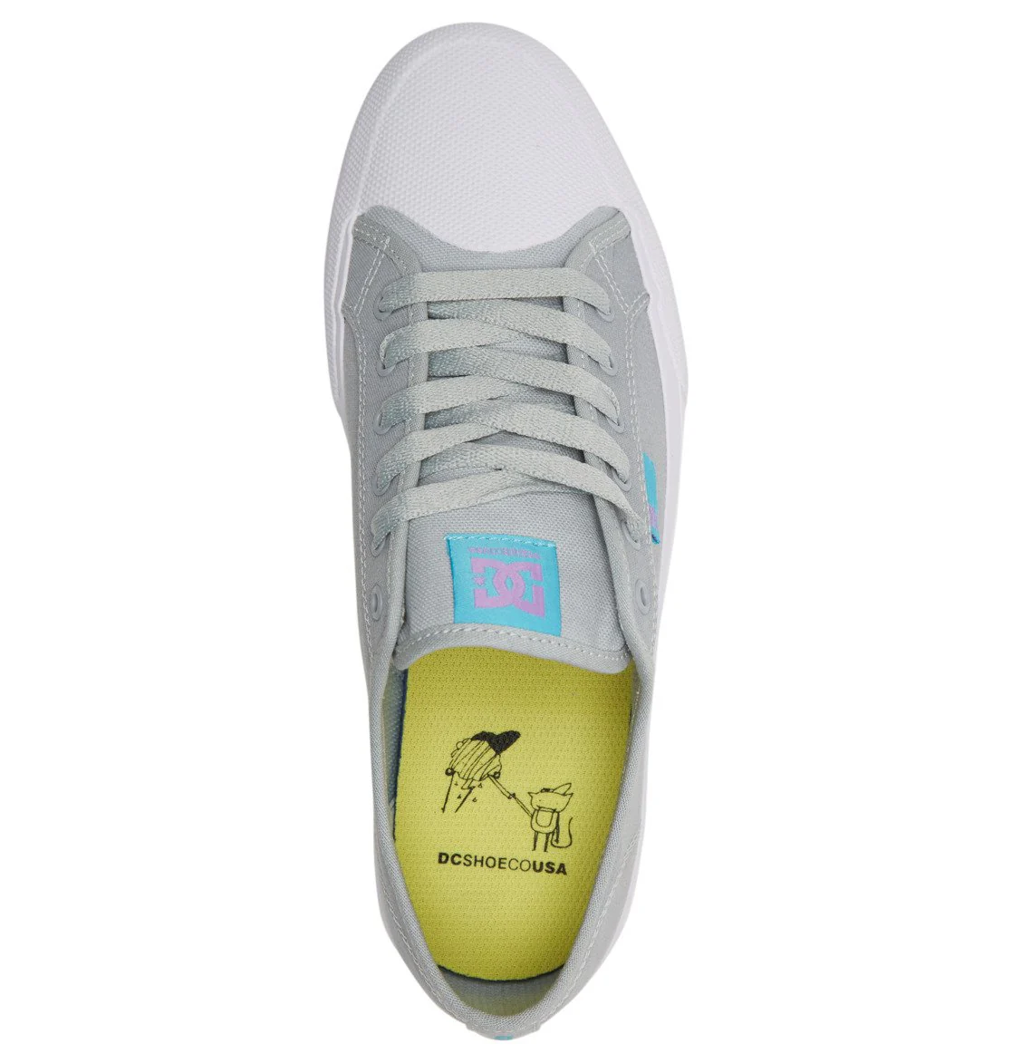 DC Skateboard Shoes Manual RT Cat and Cloud Grey/Grey/Blue Mens - Image 4