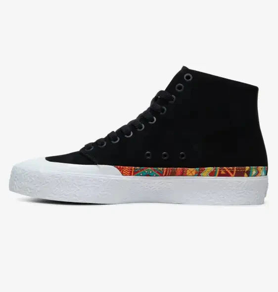 DC Skateboard Shoes T-Funk Hi S Black/White Print - Image 3