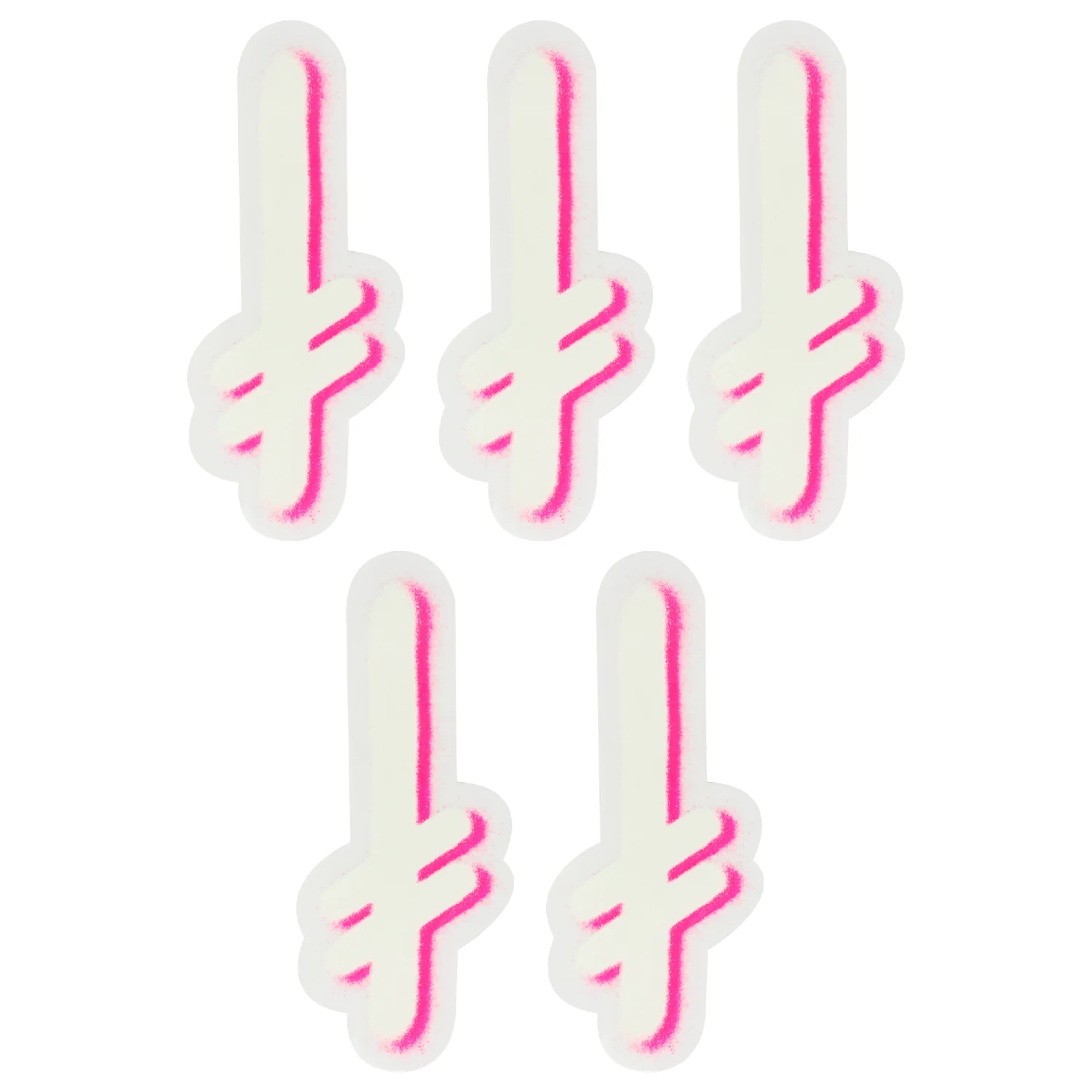 Deathwish Gang Logo 2.25 x 5 White/Pink Skateboard Sticker 5-Pack