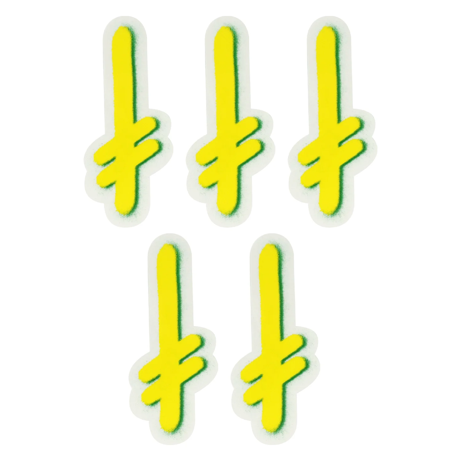 Deathwish Gang Logo 2.25 x 5 Yellow/Green Skateboard Sticker 5-Pack
