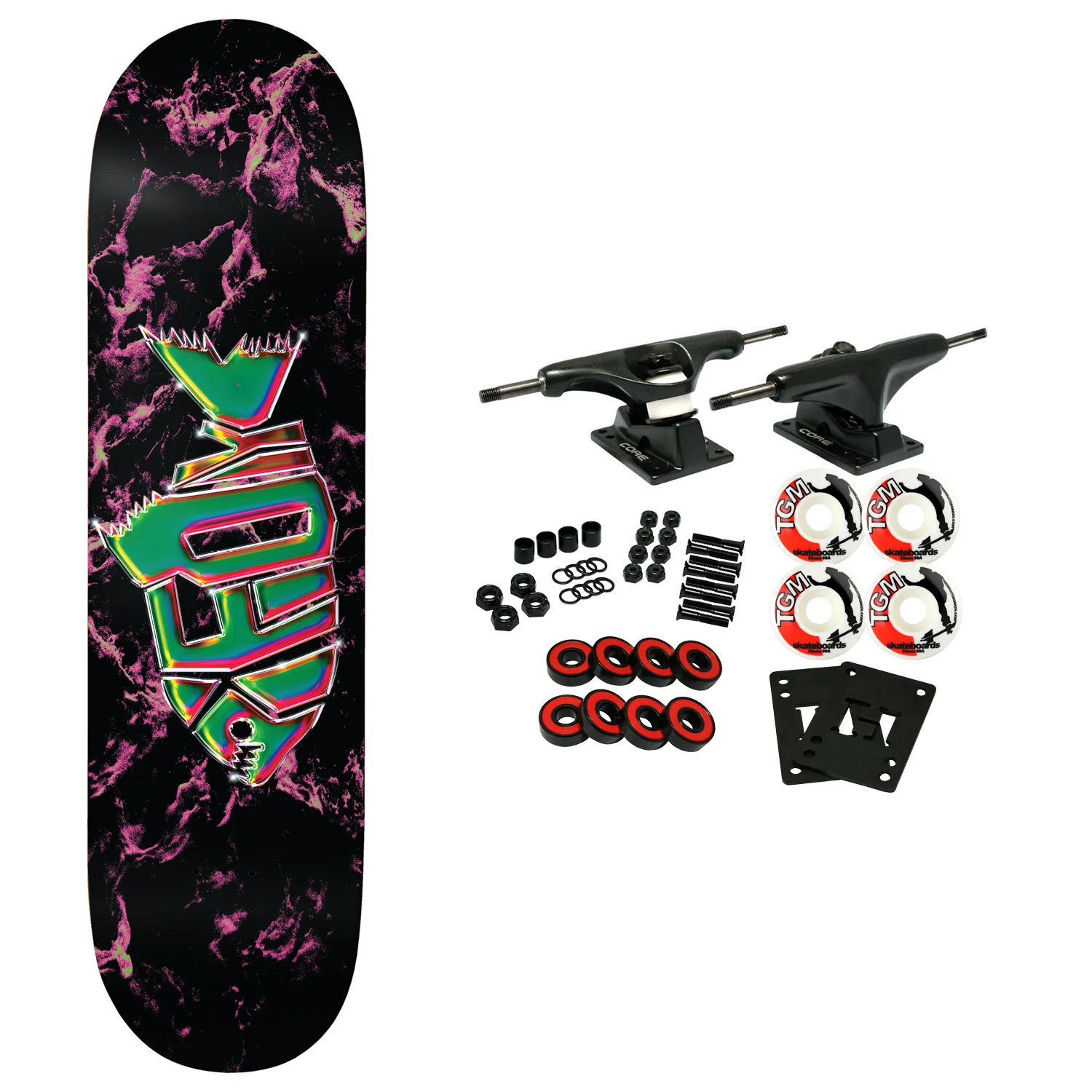 Deathwish Skateboard Complete Jamie Foy Piranha Twin Black 8.5" x 32"