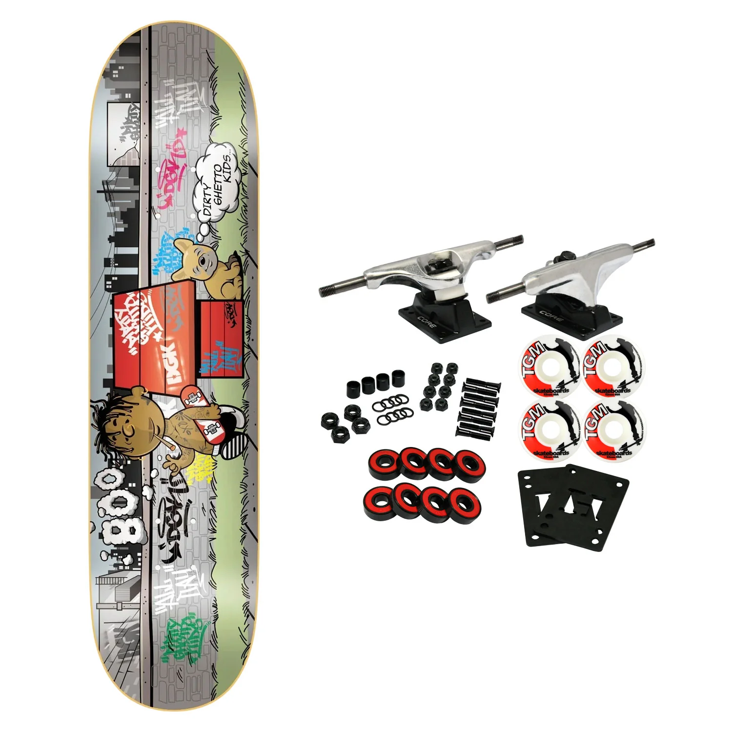 DGK Skateboard Complete Still Hood Boo Johnson 8.25"