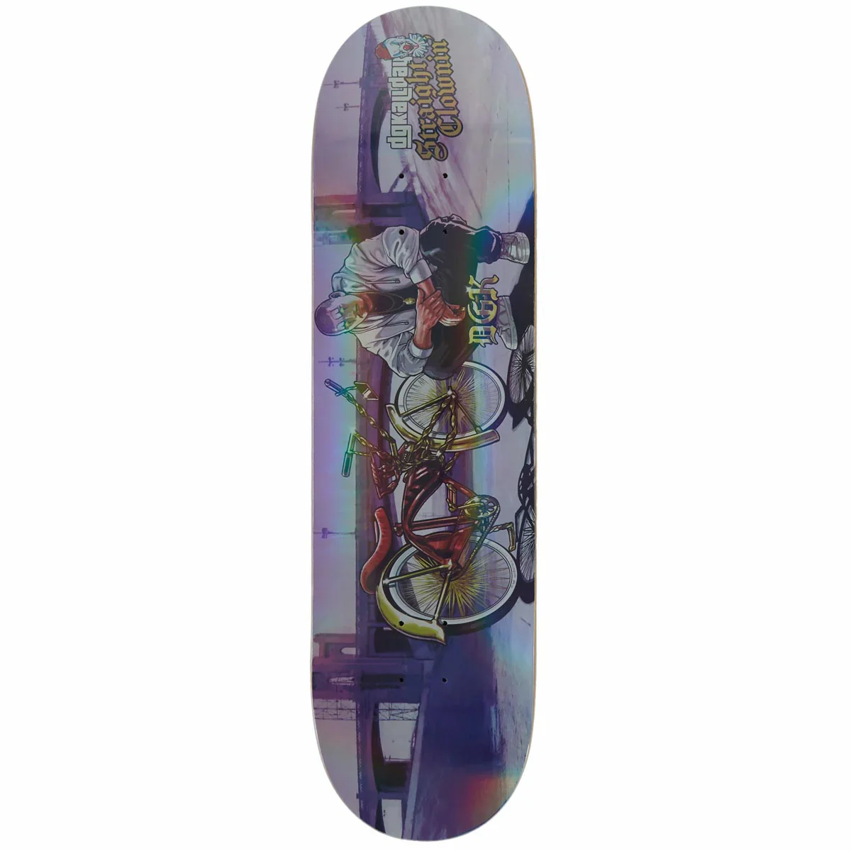 DGK Skateboard Complete Straight Clownin Holographic 8.38" x 32.215" - Image 2