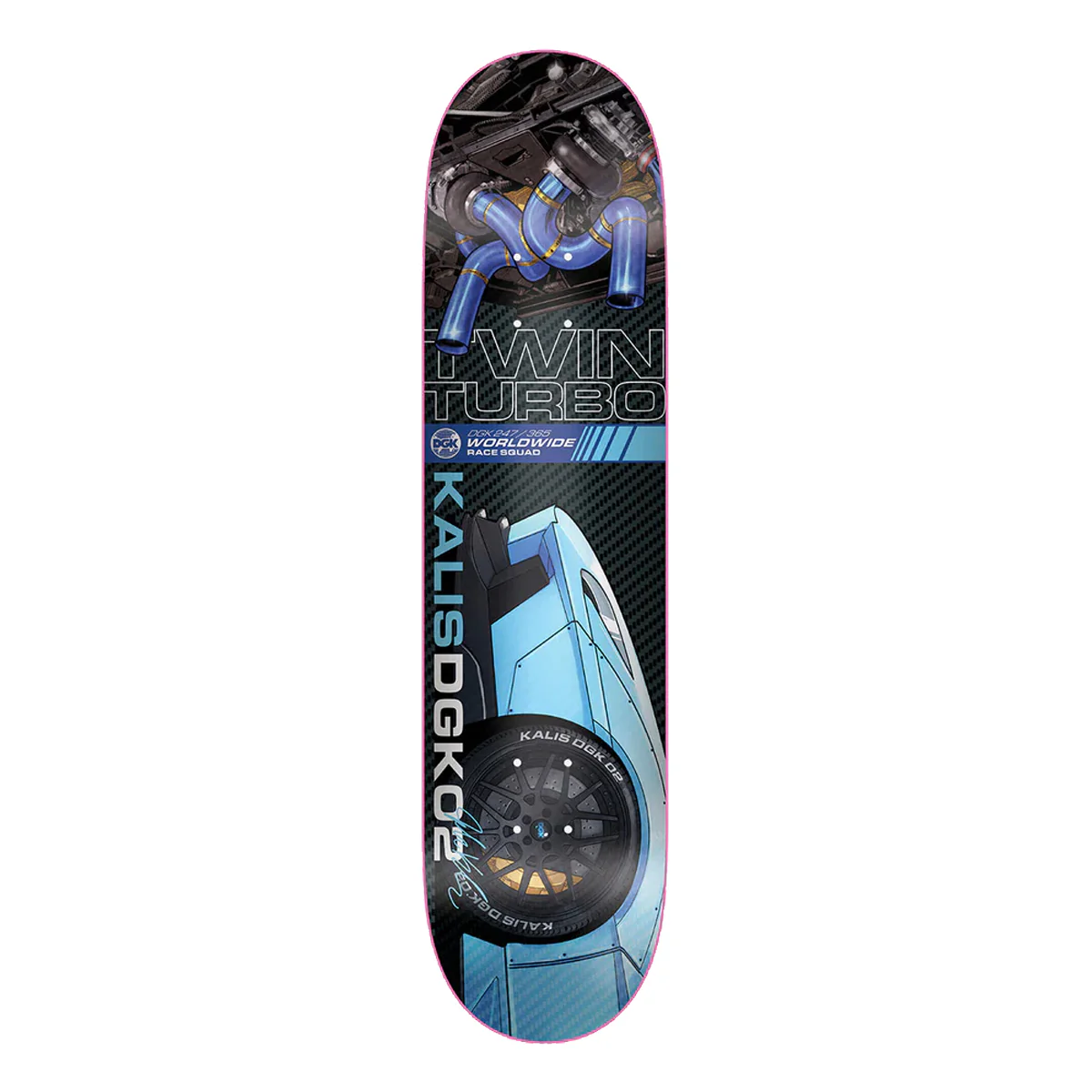 DGK Skateboard Deck Josh Kalis Twin Turbo 7.8" x 31.3"