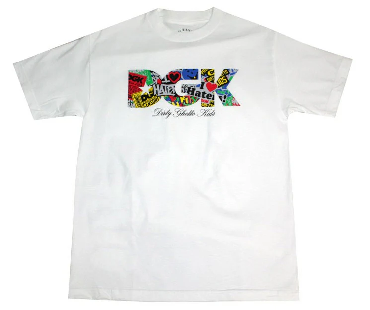 DGK Skateboards Shirt Logo Collage White