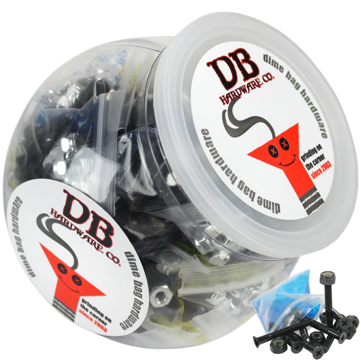 Dime Bag Hardware Shop Display 1 1/2" Phillips Black 50 Sets