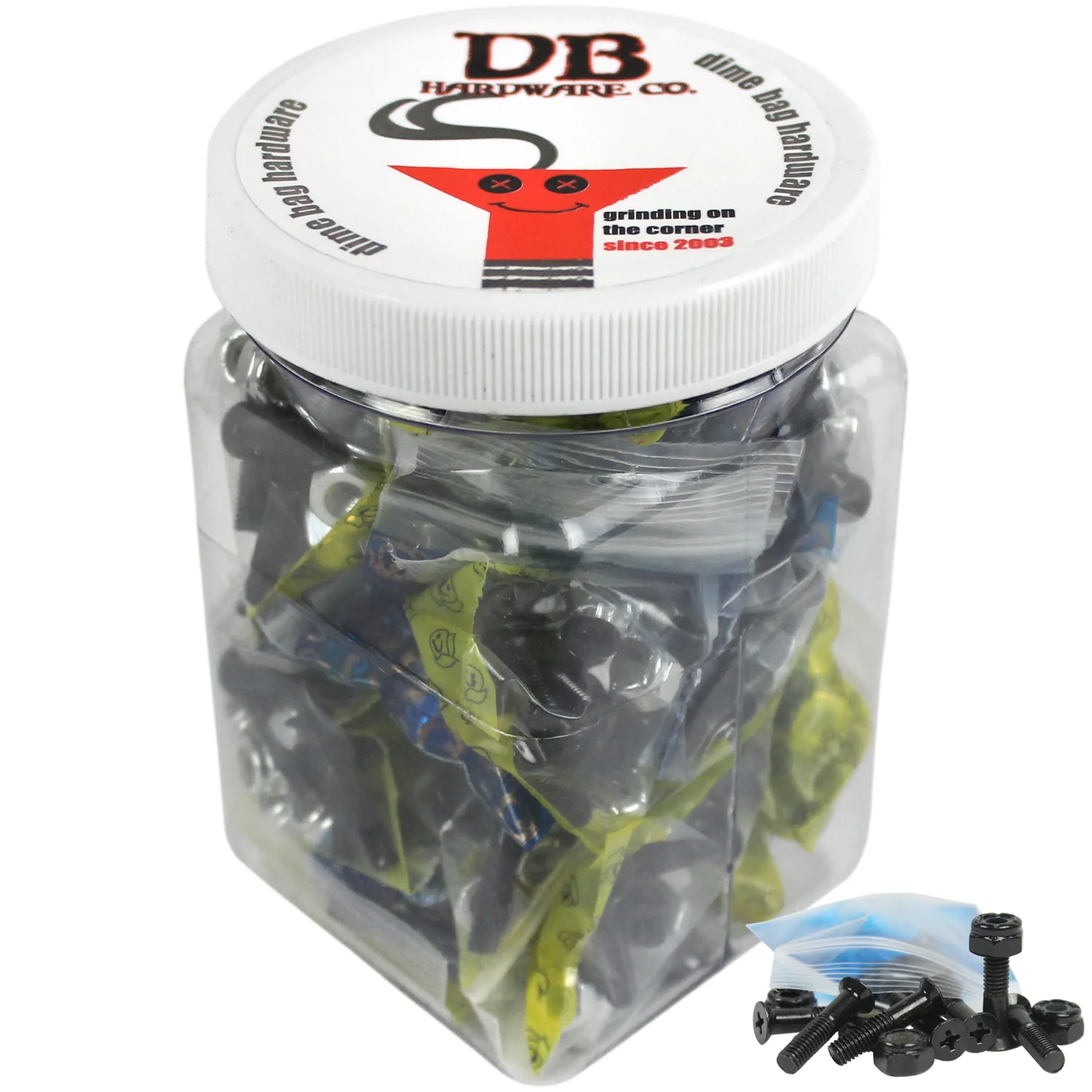 Dime Bag Hardware Shop Display 7/8" Phillips Black 25 Sets