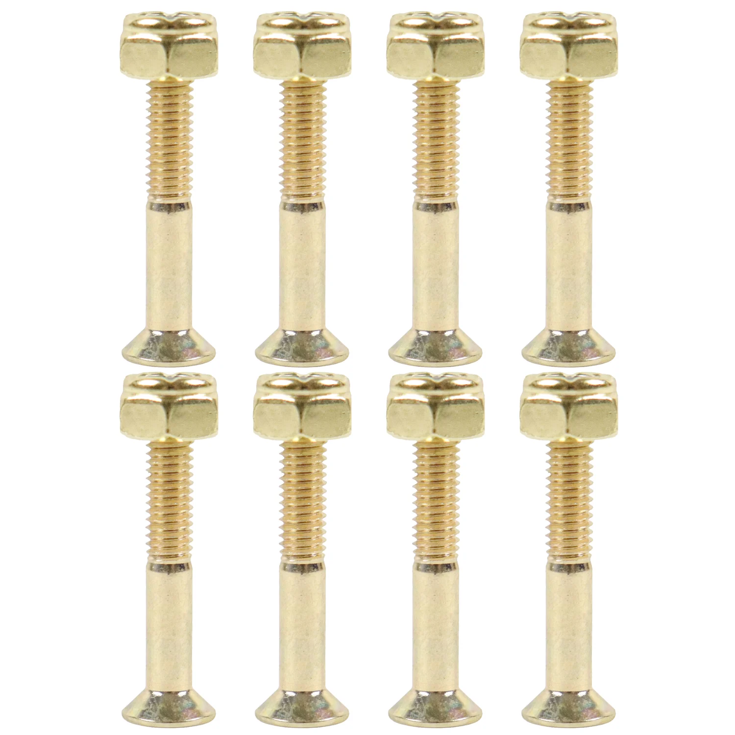 Dime Bag Skateboard Mounting Hardware 1.25" Phillips Gold Nuts and Bolts