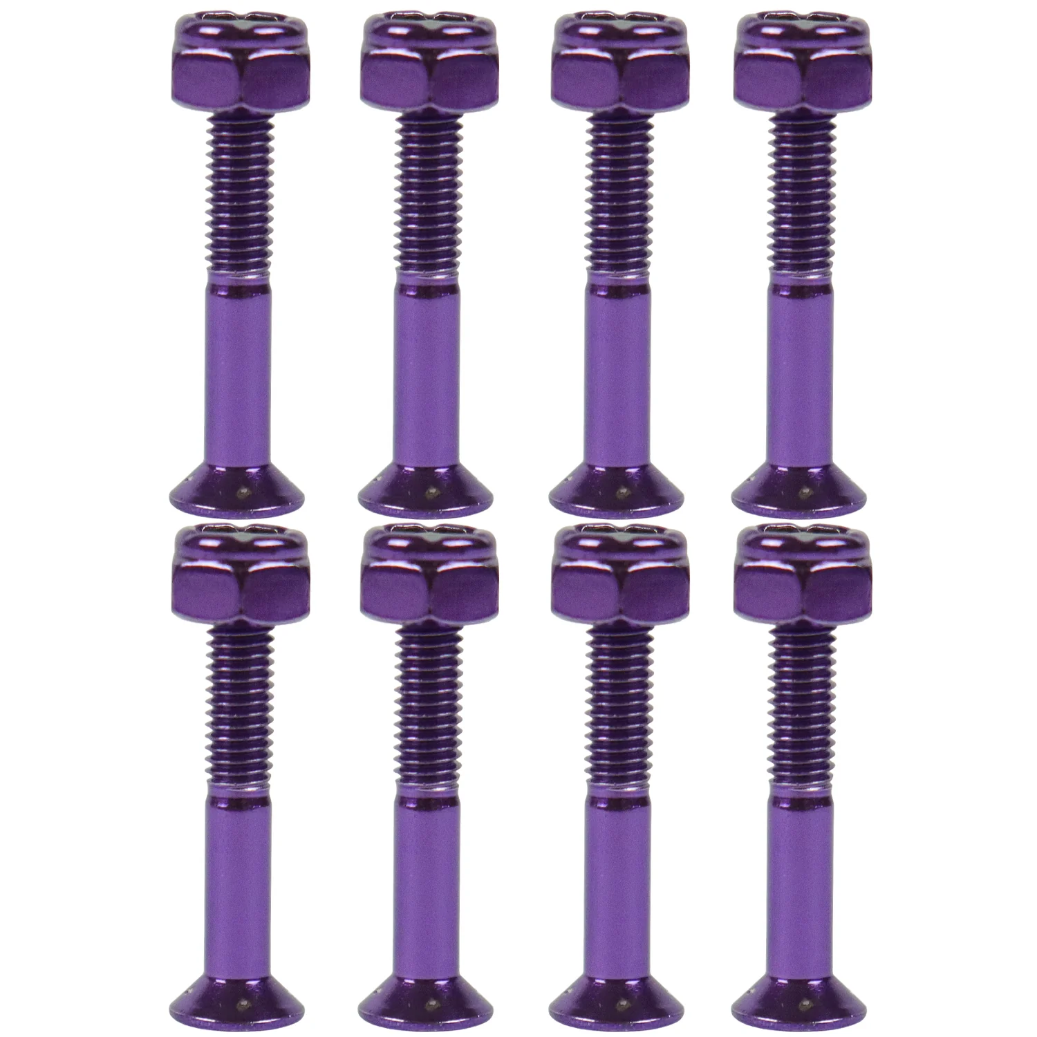 Dime Bag Skateboard Mounting Hardware 1.25" Phillips Purple Nuts and Bolts