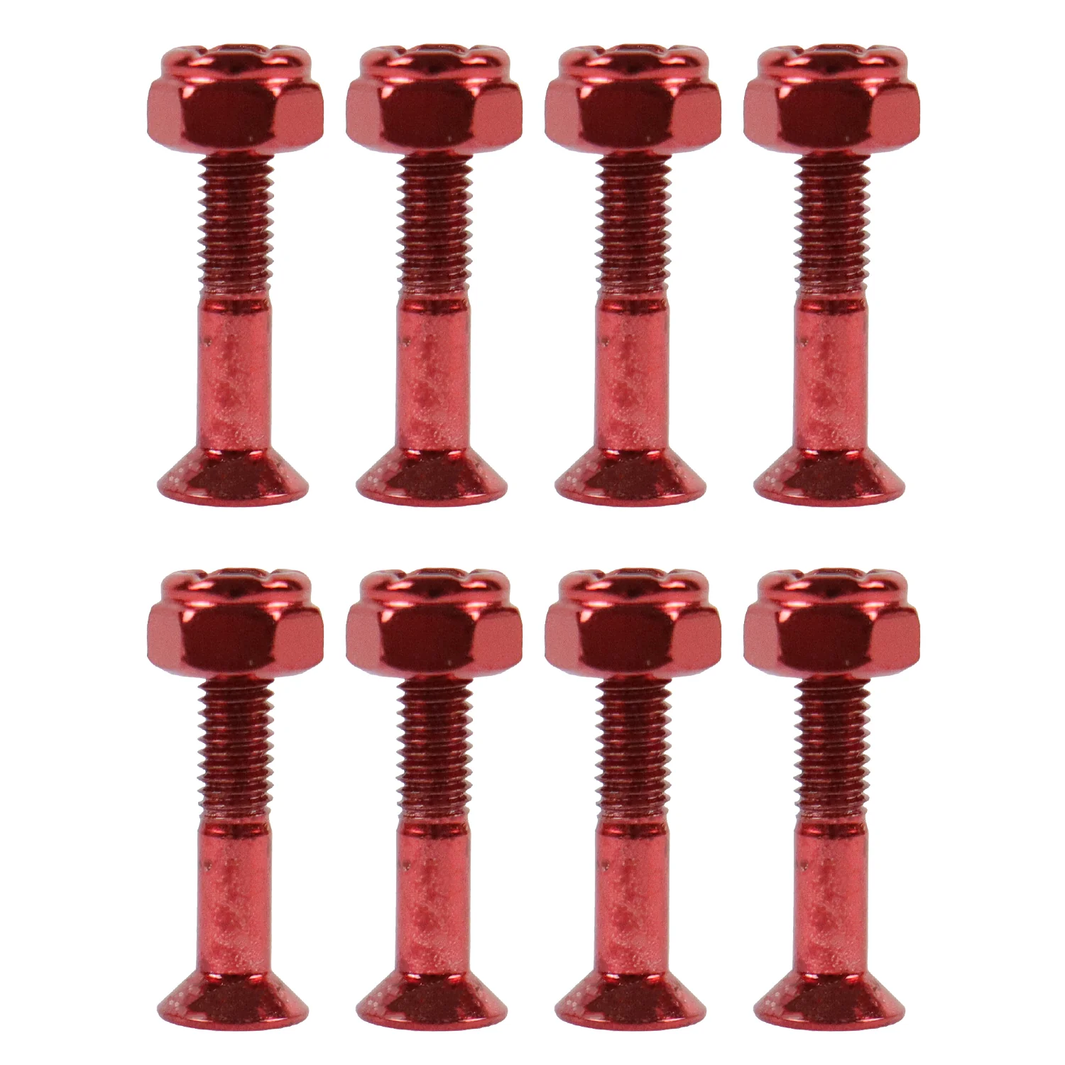 Dime Bag Skateboard Mounting Hardware 1" Phillips Red Nuts and Bolts