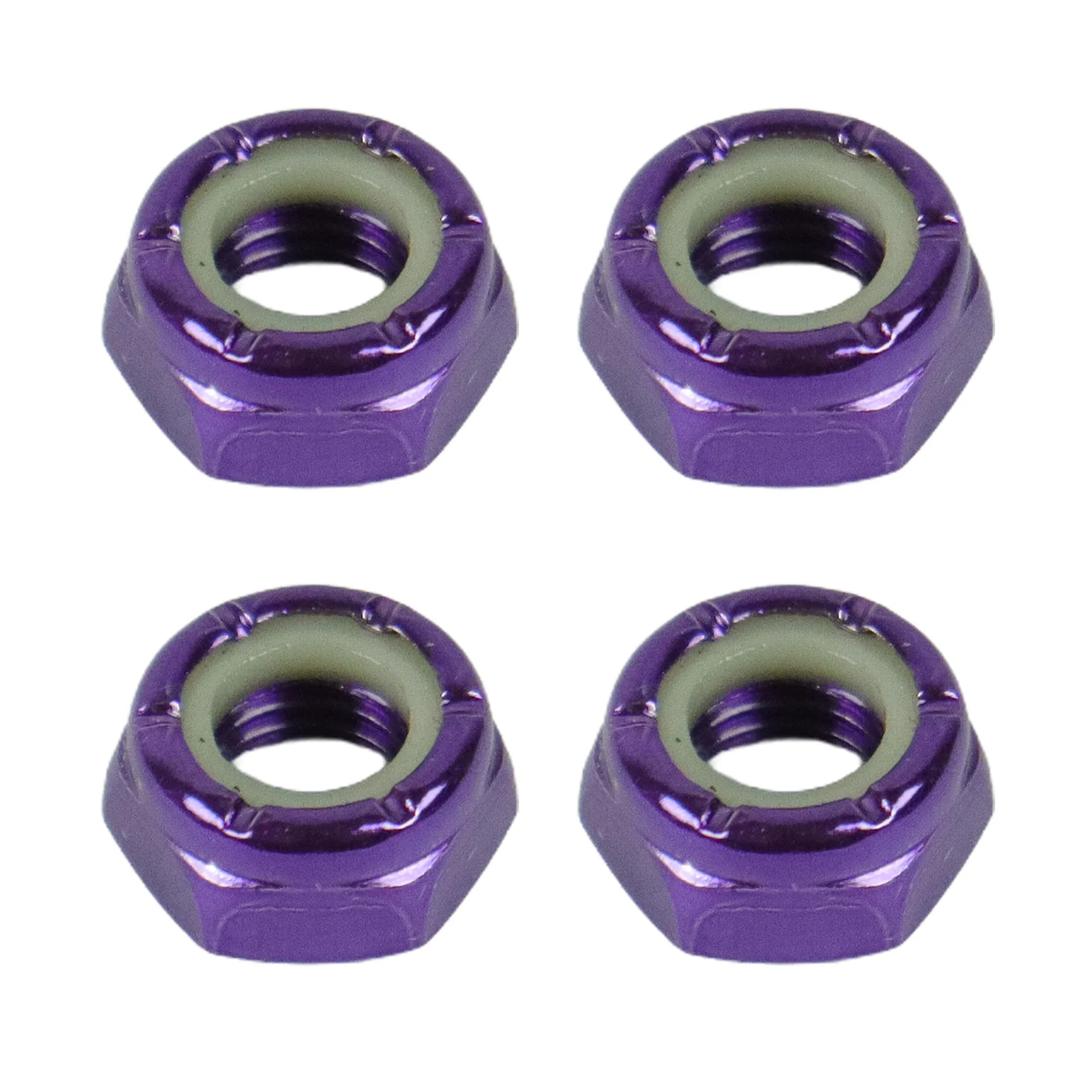Dime Bag Skateboard Replacement Truck Axle Nuts Purple (4-Pack)