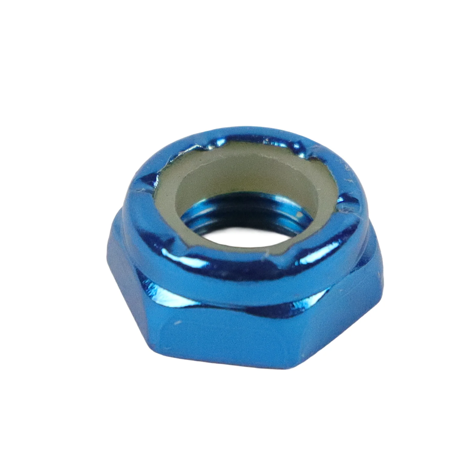Dime Bag Skateboard Replacement Truck Kingpin Nuts Blue (2-Pack) - Image 2