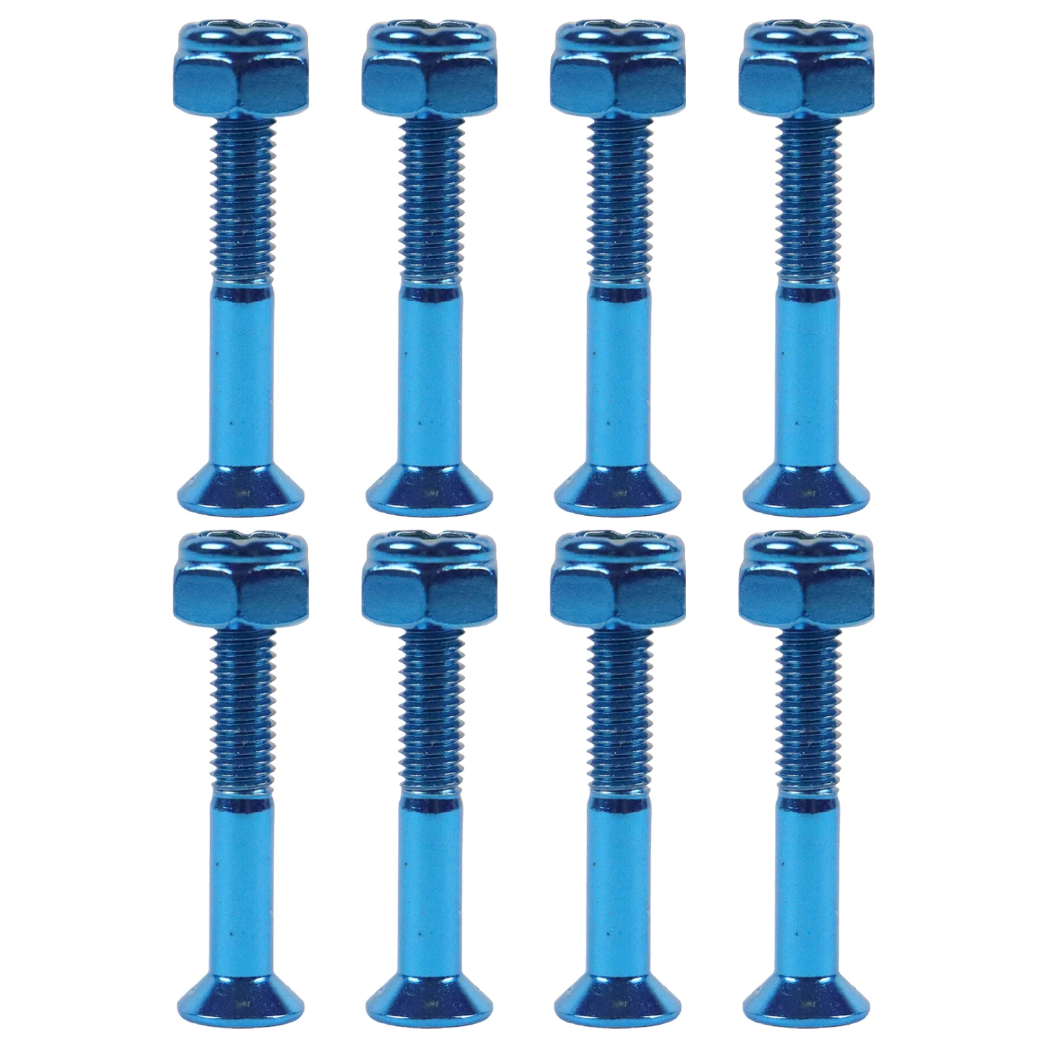 Dime Bag Skateboard Truck 1.25" Blue Hardware Refresh Kit with Nuts, Spacers, Washers - Image 2