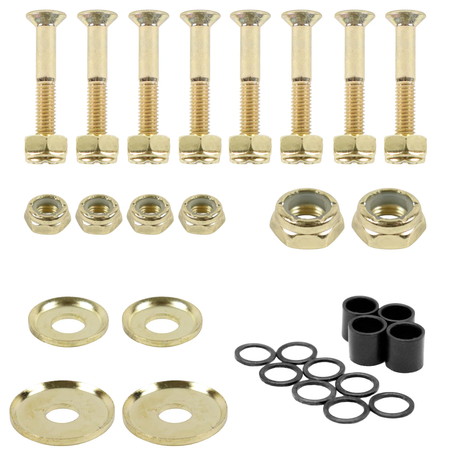 Dime Bag Skateboard Truck 1.25" Gold Hardware Refresh Kit with Nuts, Spacers, Washers