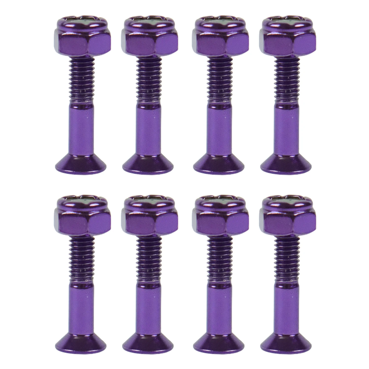 Dime Bag Skateboard Truck 1" Purple Hardware Refresh Kit with Nuts, Spacers, Washers - Image 2