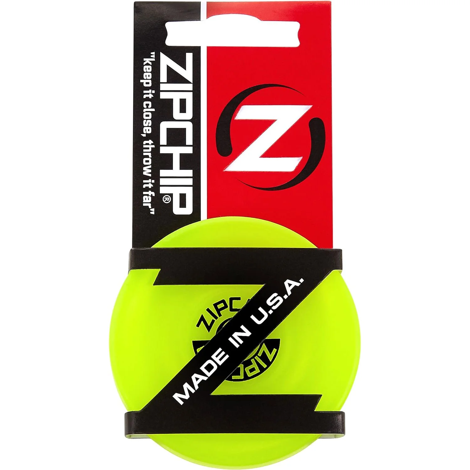 Disc Golf ZipChip - Mini Flying Disc - Soft Rubber Catch Disc - Neon Yellow - Image 3