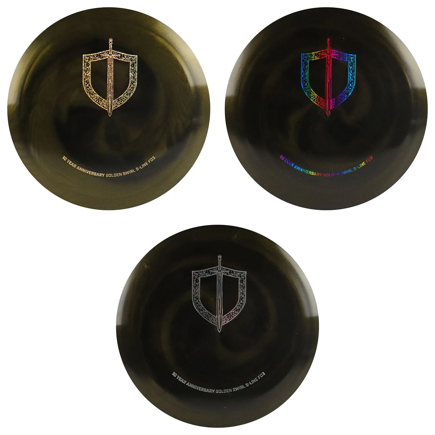 Discmania Disc Golf 10 Year Anniversary Golden Swirl S-Line FD3 - Choose Exact