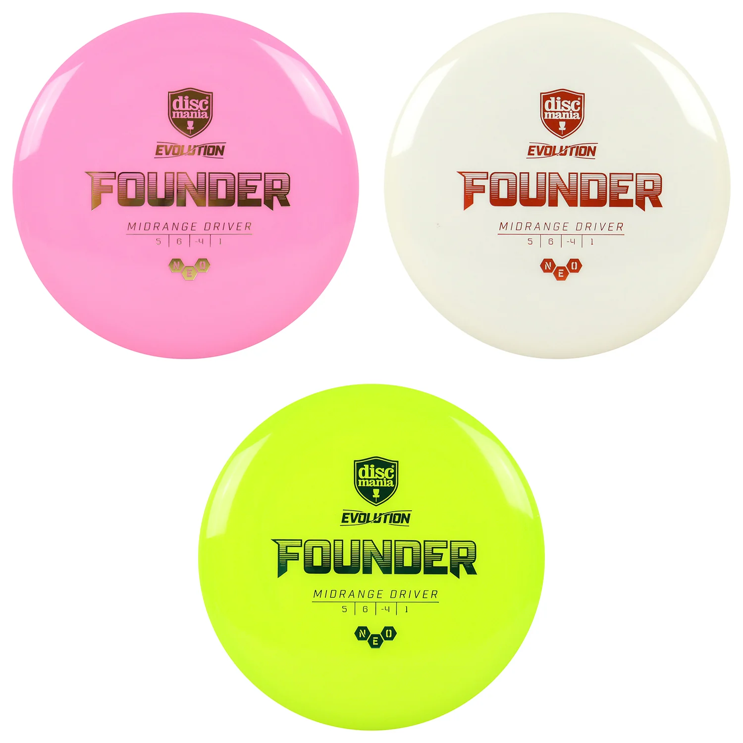 Discmania Disc Golf Evolution Neo Founder Midrange Disc 5/6/-4/1 - Choose Exact Disc