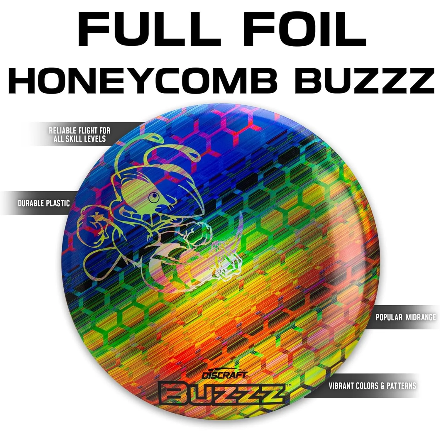 Discraft Disc Golf Full Foil SuperColor Buzzz Midrange 5/4/-1/1 - Choose Exact Disc - Image 4