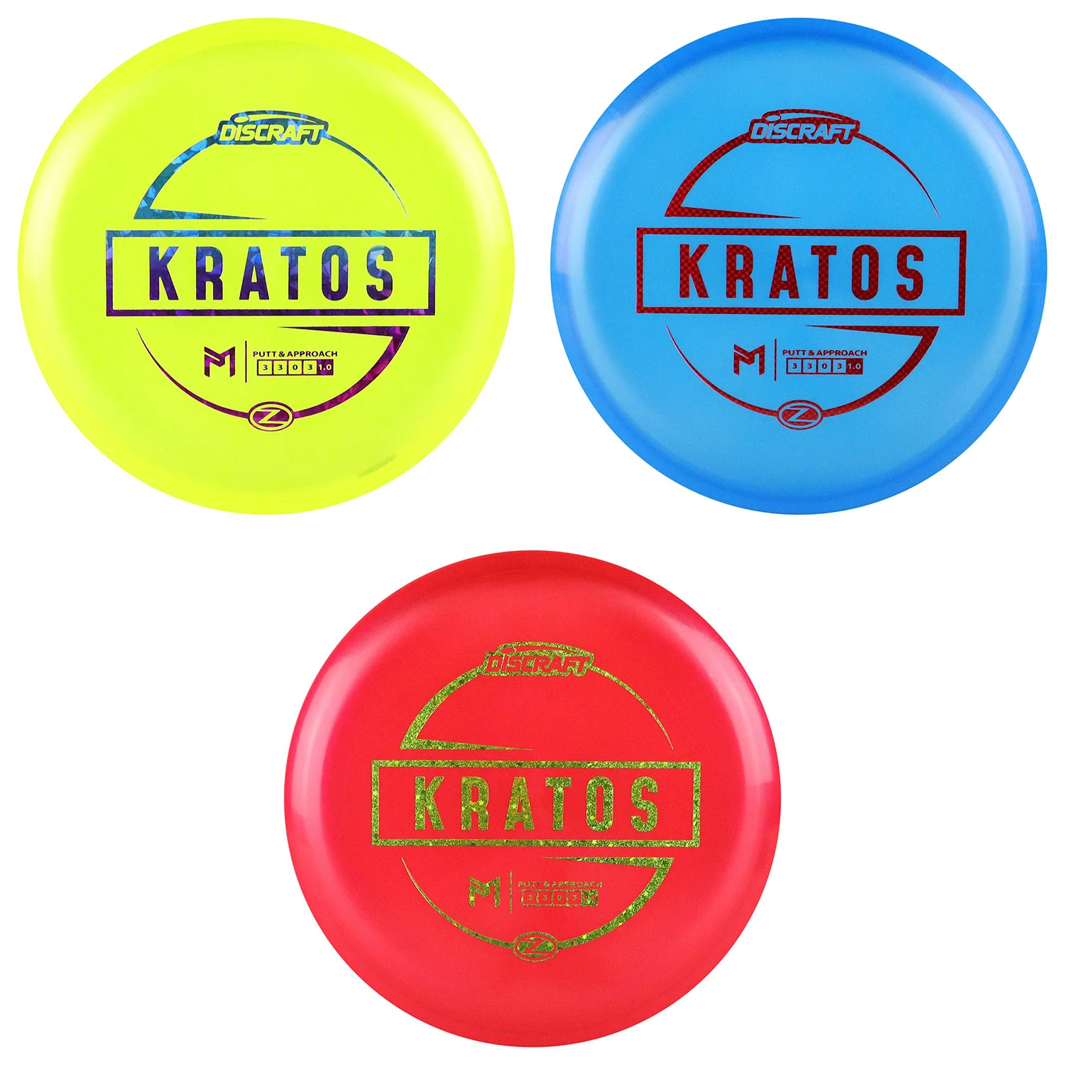 Discraft Disc Golf Paul McBeth Z Line Kratos Putter 3/3/0/3 - Choose Exact Disc