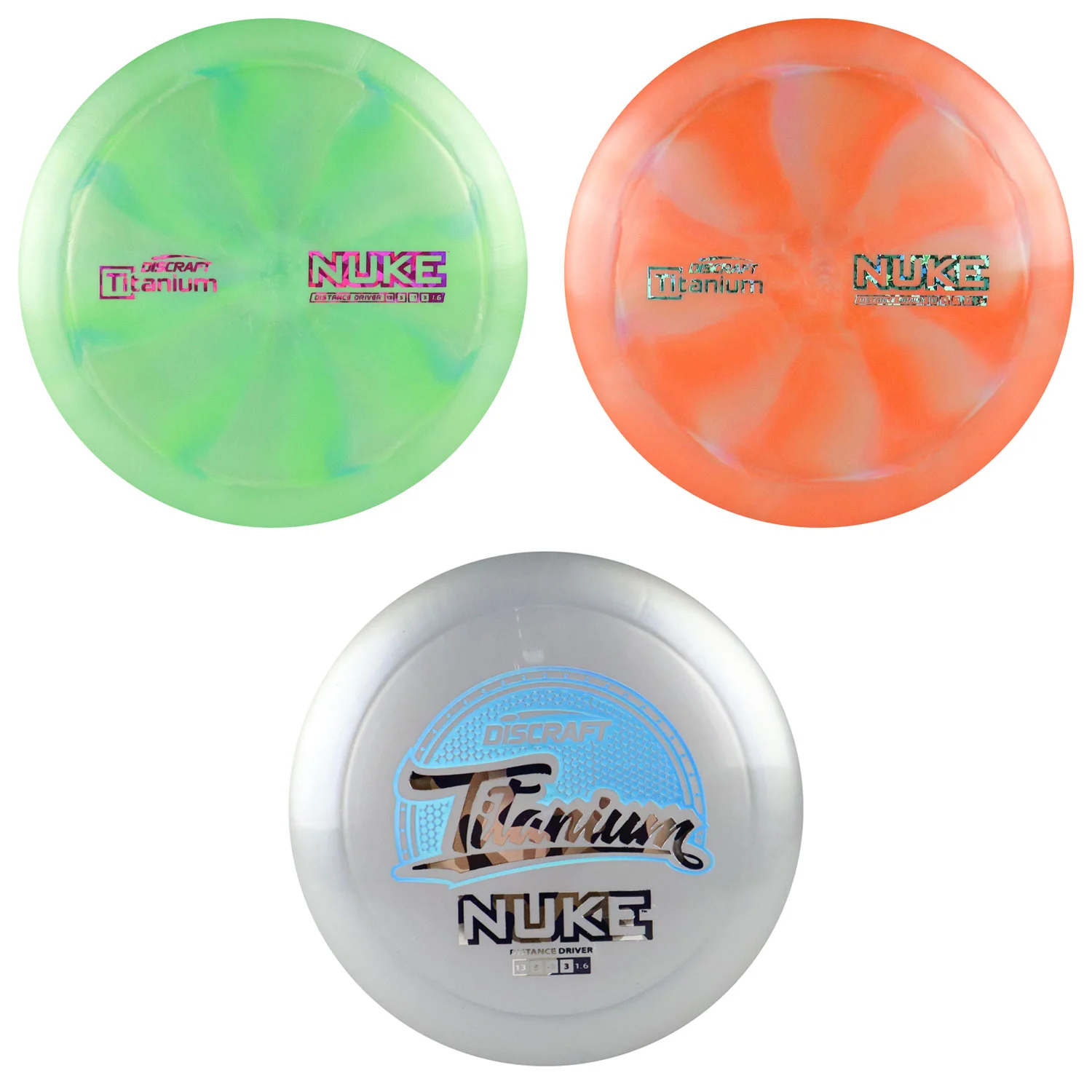 Discraft Disc Golf Titanium Nuke Distance Driver 13/5/-1/3 - Choose Exact Disc