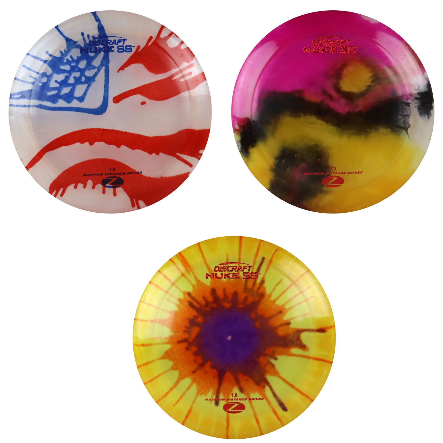 Discraft Disc Golf Z Line Fly Dye Nuke SS Distance Driver 13/5/-3/3 - Choose Exact Disc