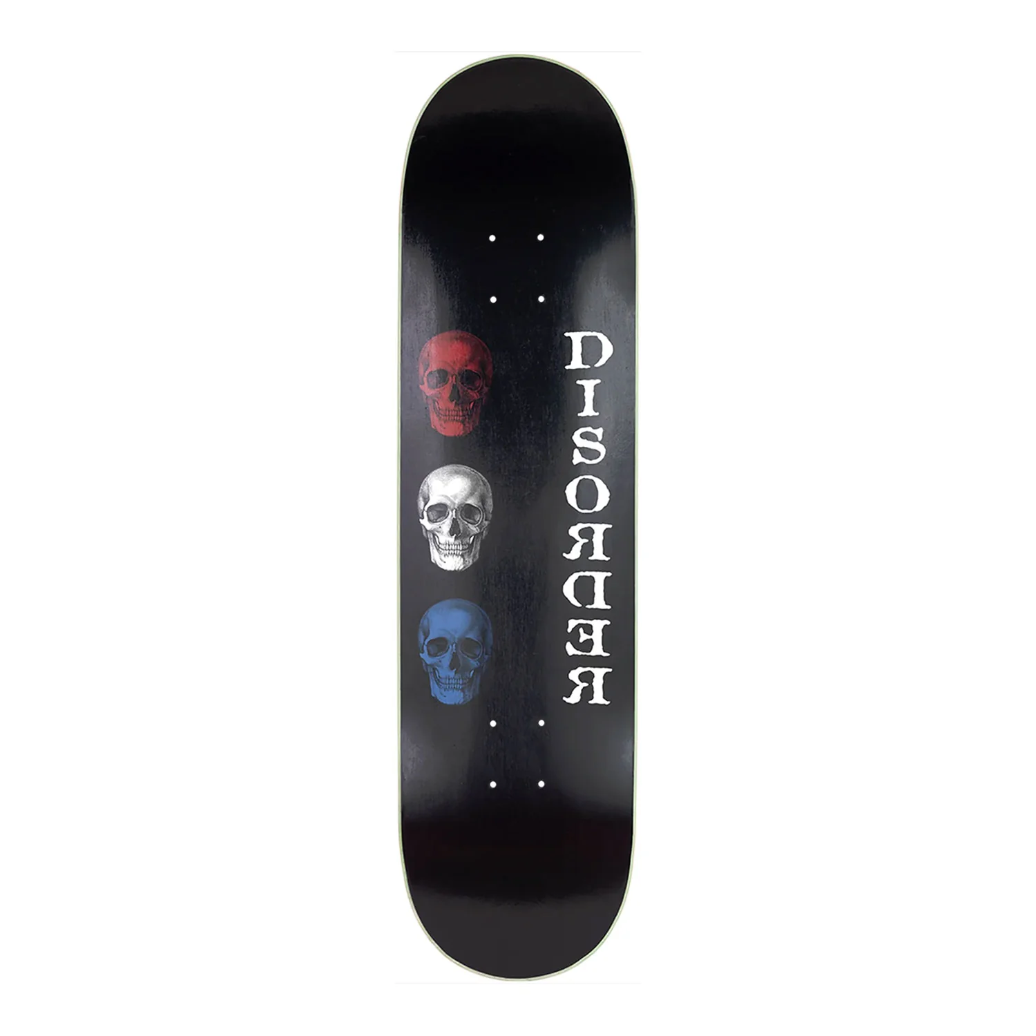 Disorder Skateboard Deck 3 Skull 8.25"