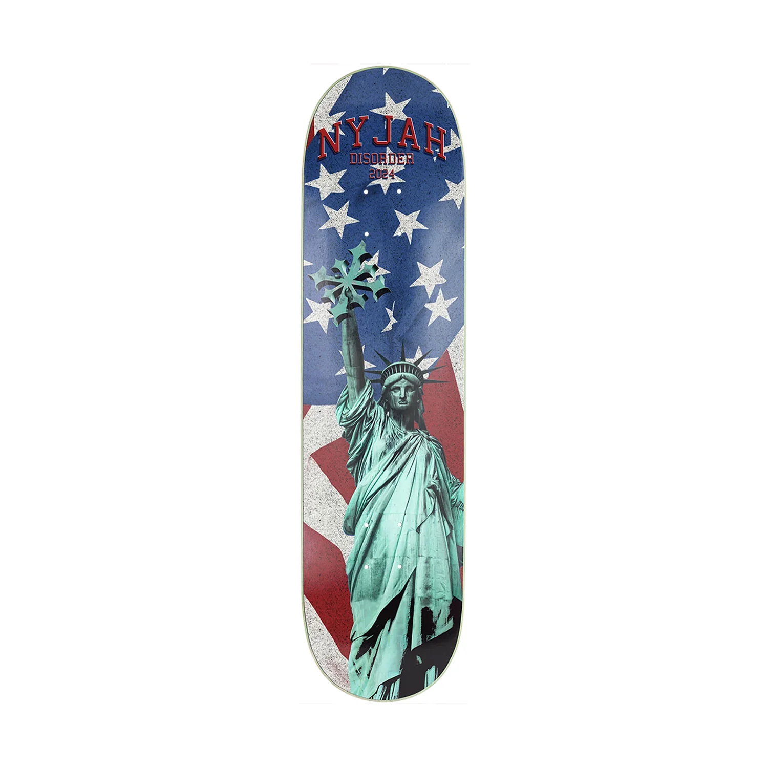 Disorder Skateboard Deck Nyjah Huston Statue of Chaos 8.12"