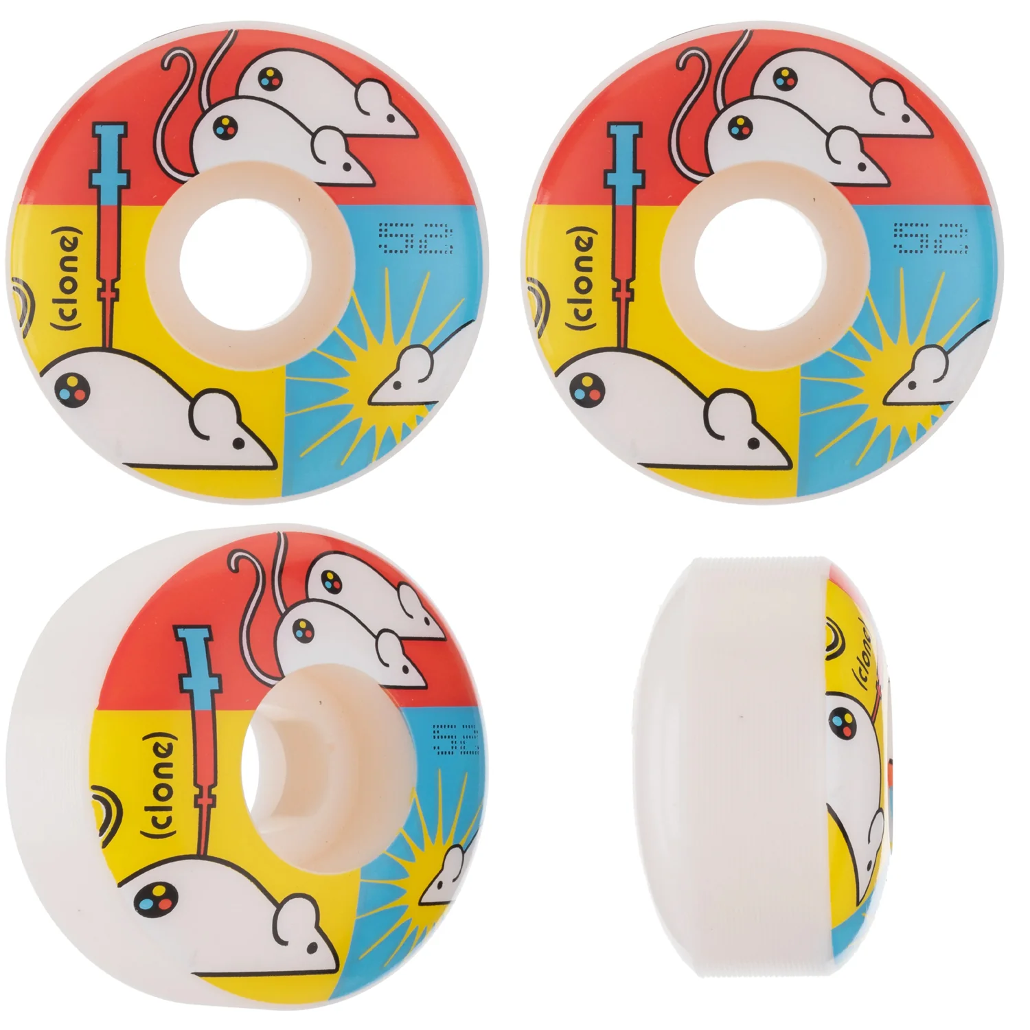 DNA Clone Skateboard Wheels 52mm 99A White