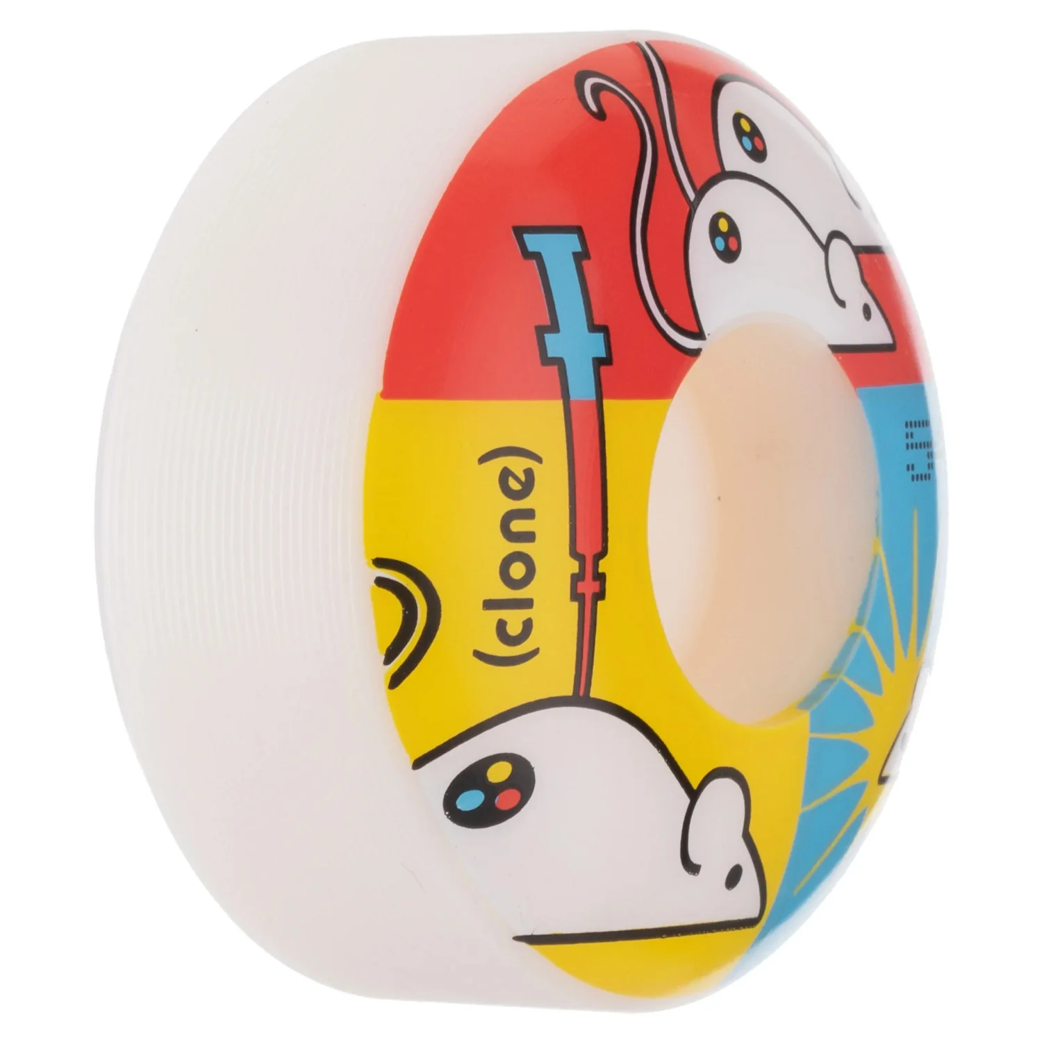 DNA Clone Skateboard Wheels 53mm 99A White - Image 3