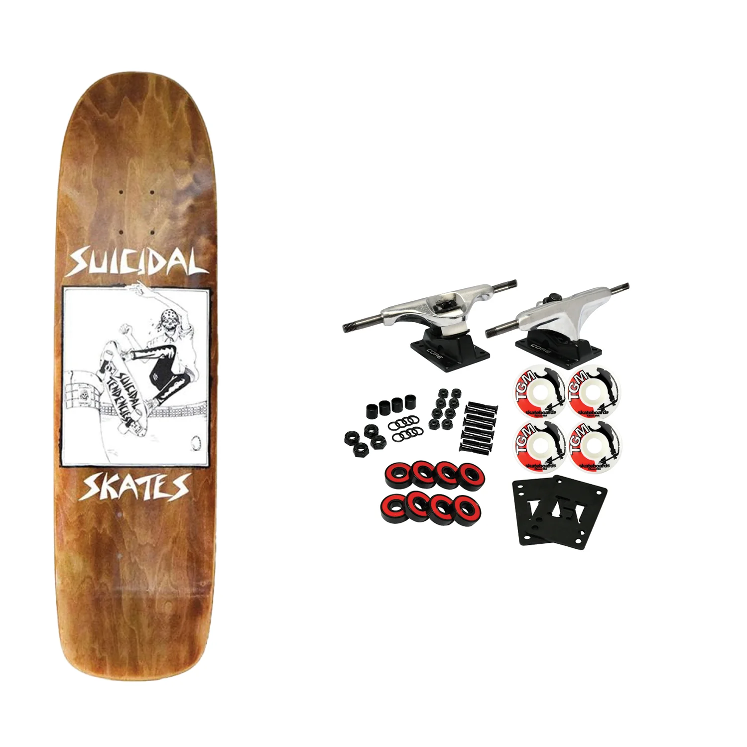Dogtown Complete Suicidal Pool Skater Brown 8.5" x 32"
