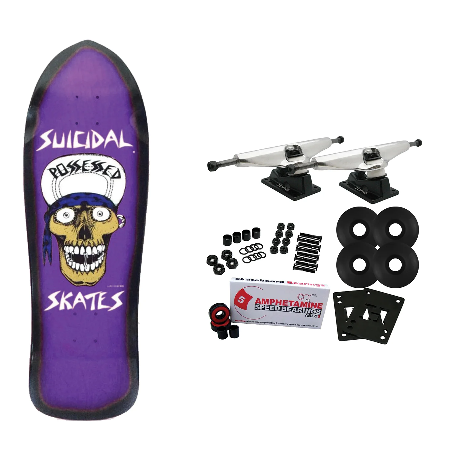 Dogtown Complete Suicidal Punk Skull Re-Issue Purple 10.125" Old School