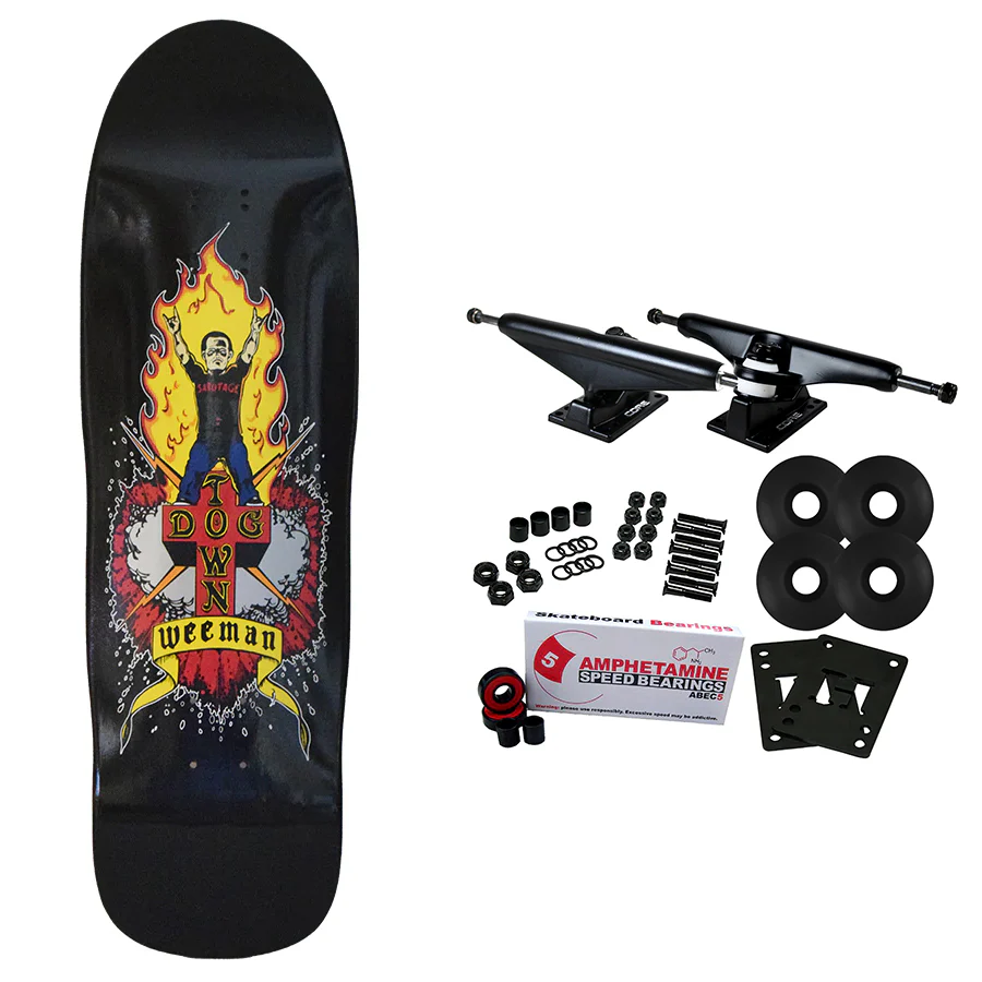 Dogtown Complete Wee Man Sabotage Black 9.25" x 31.7" Old School