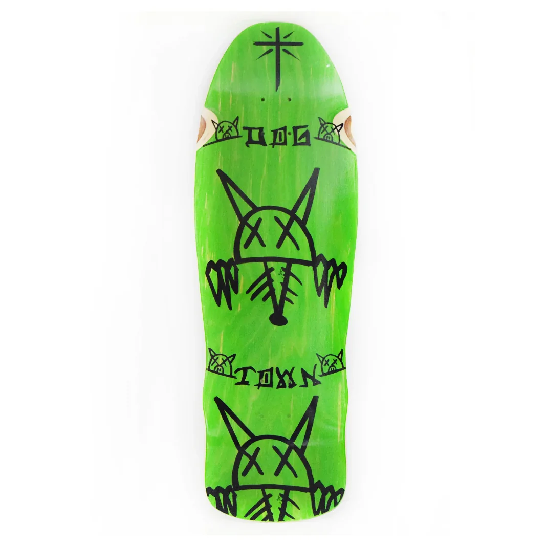 Dogtown Deck Rat Face Green 10.5" x 30.87" Old School