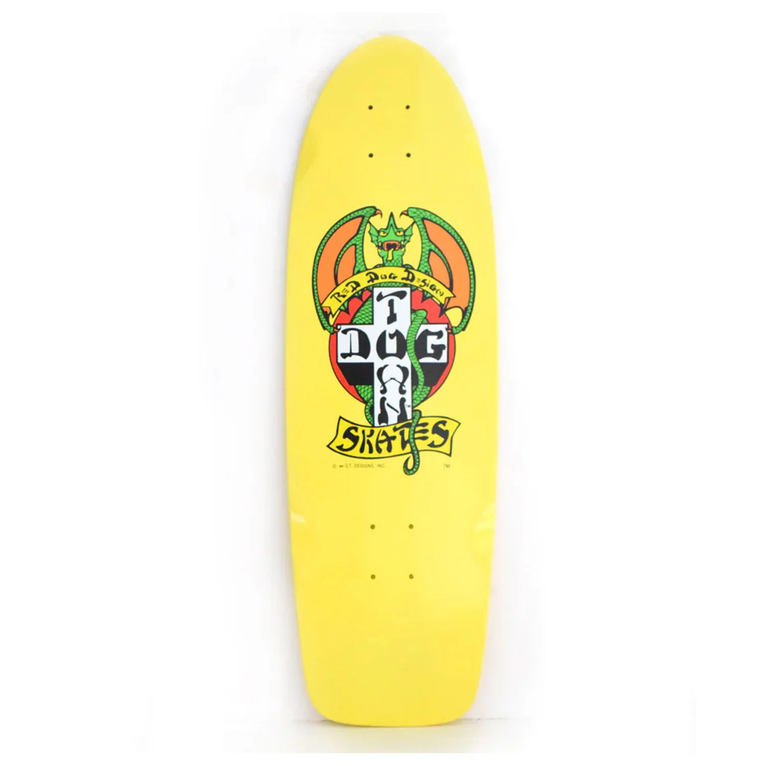 Dogtown Old School Skateboard Complete OG Red Dog 70's Classic Yellow 9" x 30" - Image 2