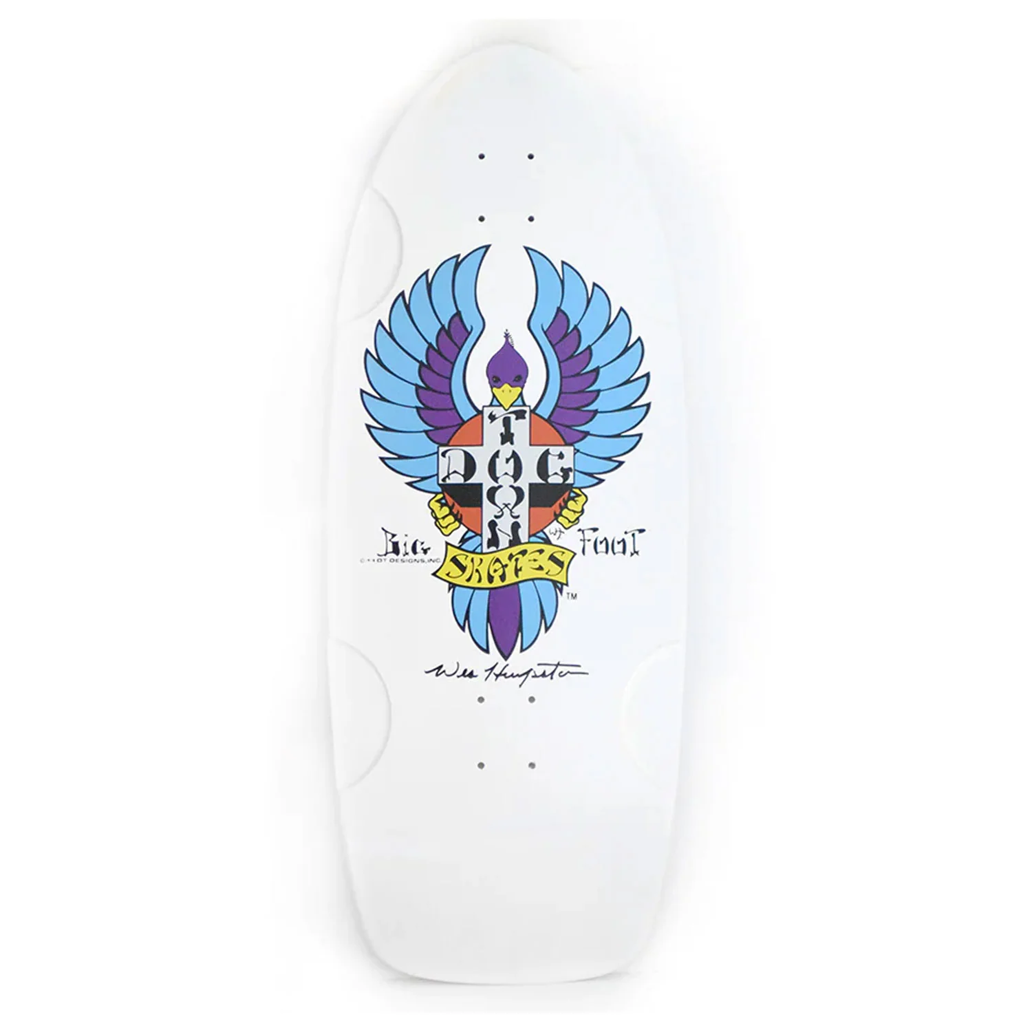 Dogtown Old School Skateboard Deck Bigfoot 70's Classic White 11.87" x 30.75"