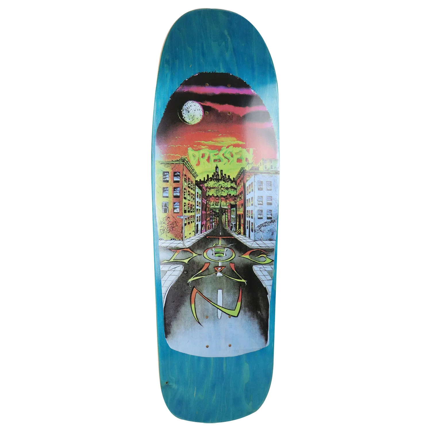 Dogtown Old School Skateboard Deck Eric Dressen Street Pool Shaped Blue 9.62" x 32.32"