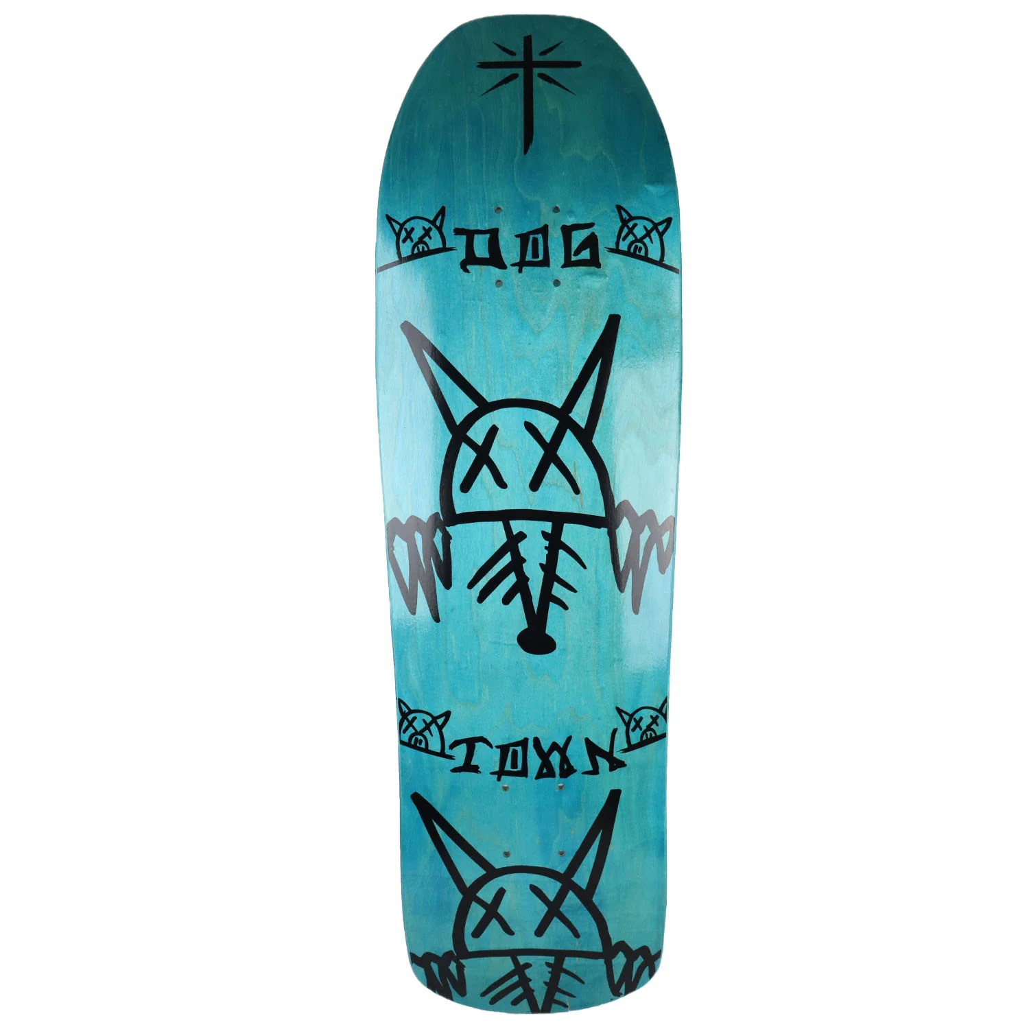Dogtown Old School Skateboard Deck Rat Face M80 Blue 8.87" x 32.25"