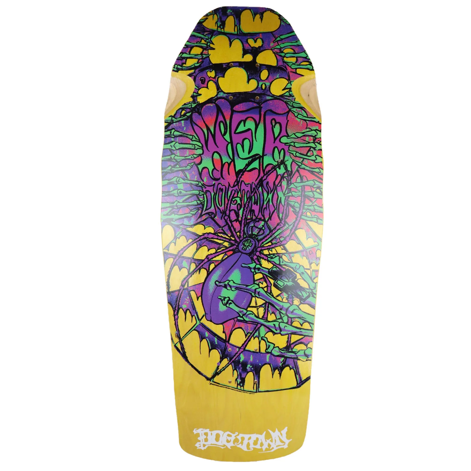 Dogtown Old School Skateboard Deck Web Reissue Yellow/White 10.25" x 30.7"