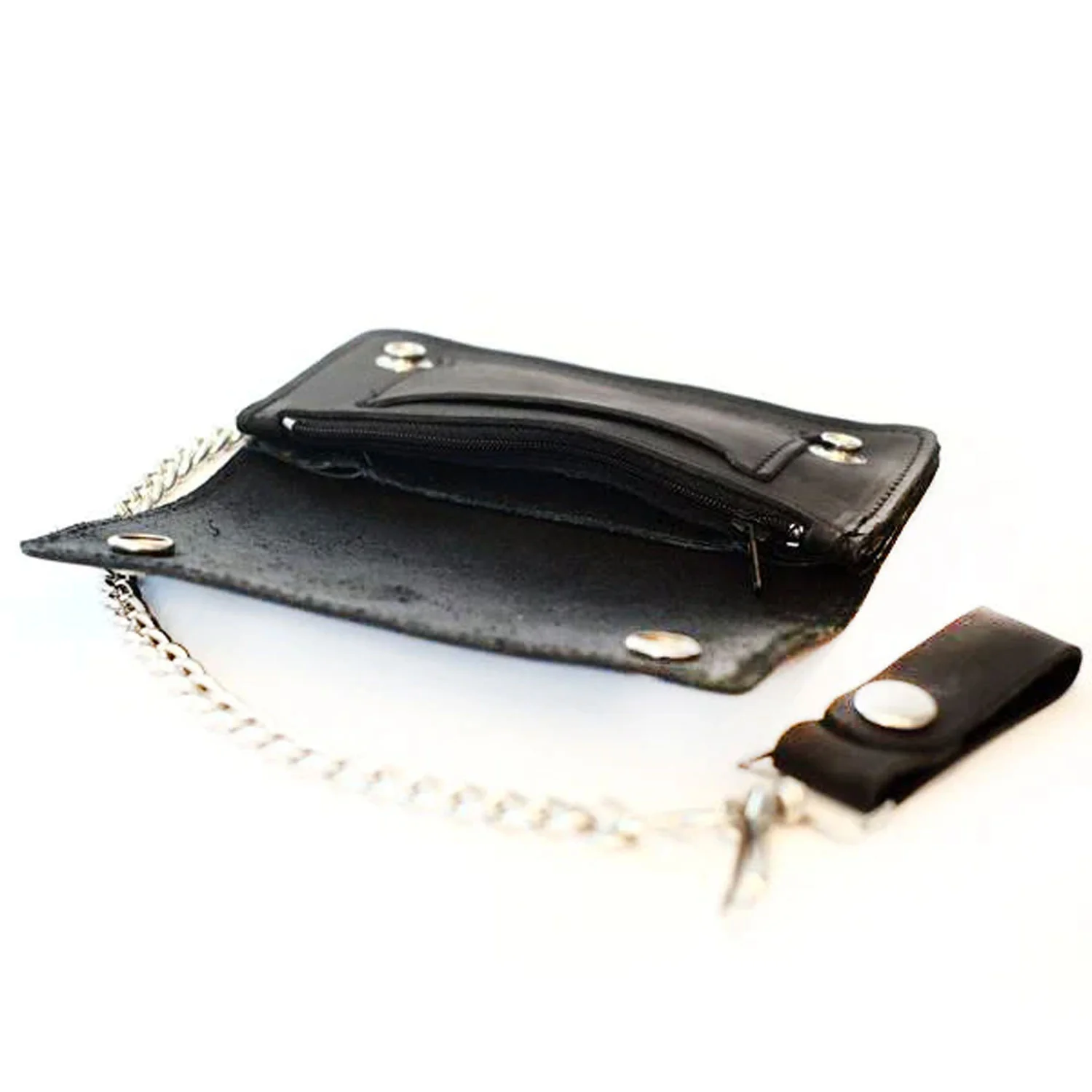 Dogtown Skateboard Chain Wallet Vintage Cross Large Leather Black - Image 2
