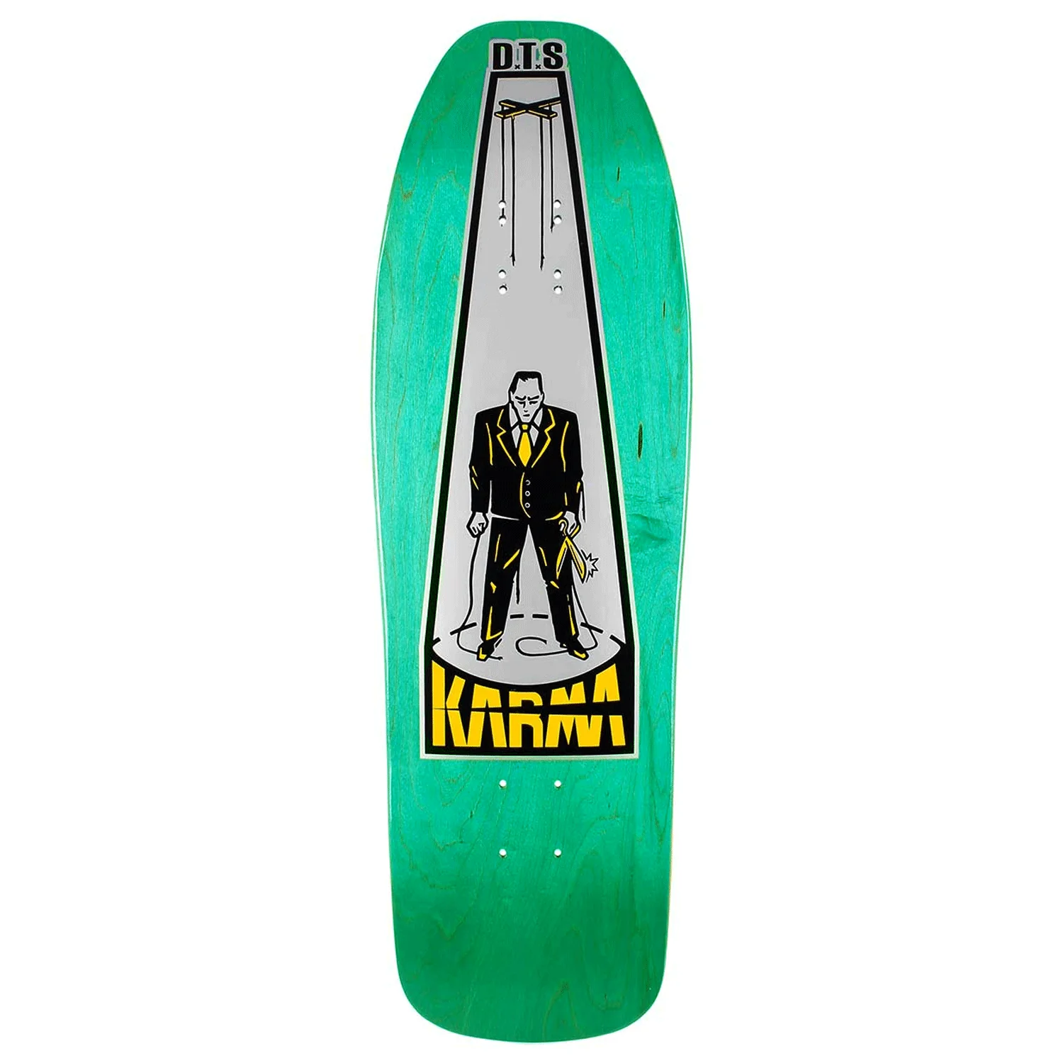Dogtown Skateboard Complete Karma Tsocheff Puppet Re-Issue Green 9.625" x 32.375" - Image 2