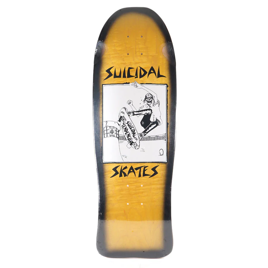 Dogtown Skateboard Complete Suicidal Pool Skater Re-Issue Blue Fade Yellow Old School 10.125" x 30.325" - Image 2