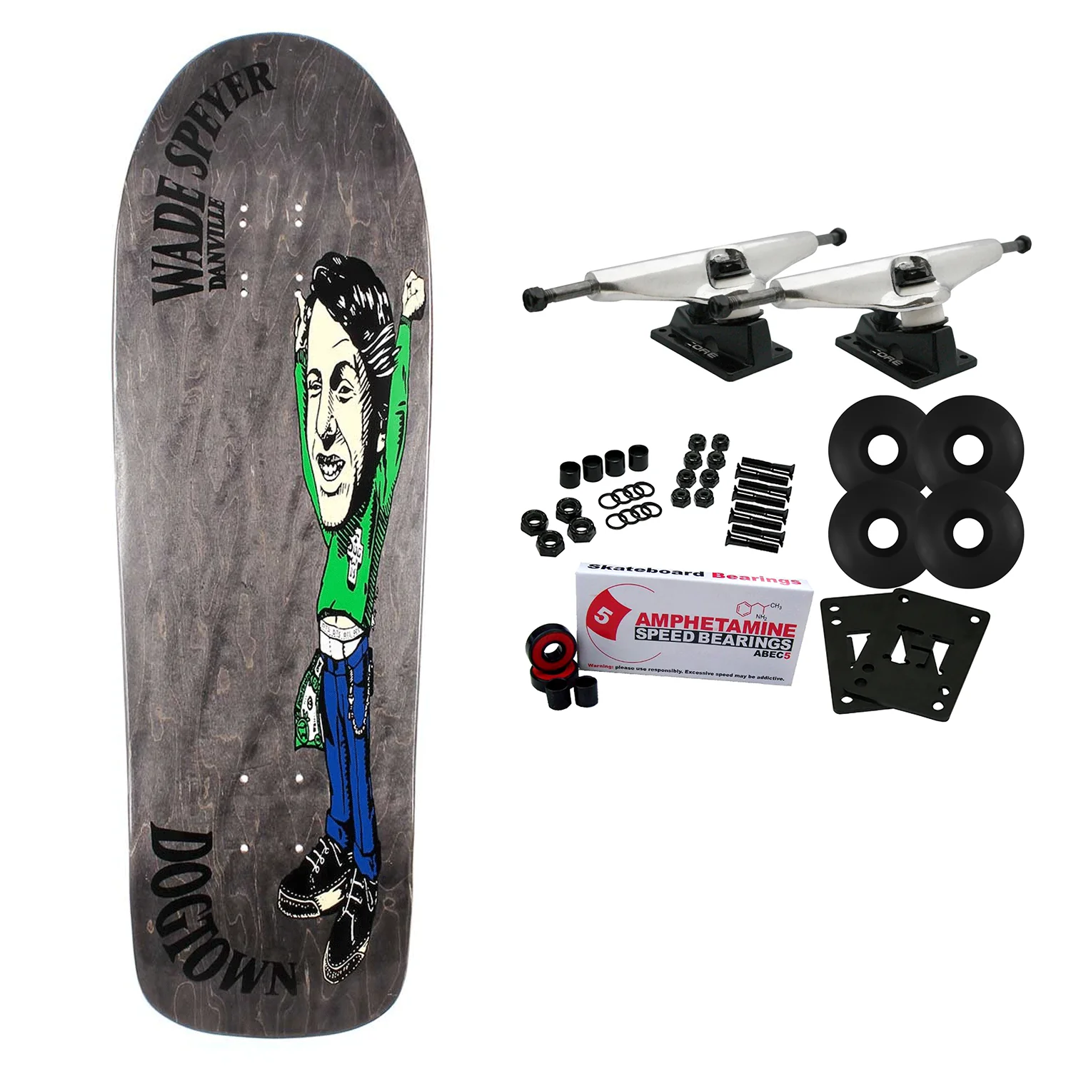 Dogtown Skateboard Complete Wade Speyer Victory Re-Issue Black 9.75" x 31.375"